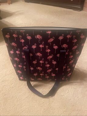 🩷Vera Bradley Brand New Stylish Blue Beach Tote Bag with Pink Flamingo Print🩷